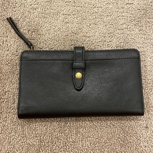 Fossil Black Wallet or Small Clutch